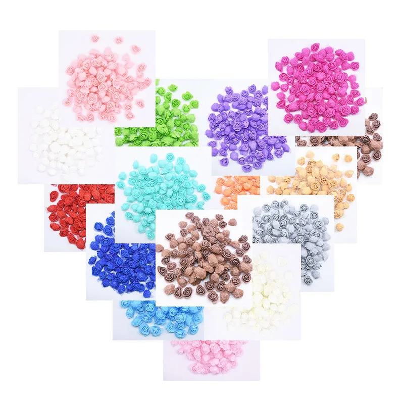 50/100 шт мини красочные из вспененного полиэтилена, искусственный цветок Роза головы, украшение для свадьбы, дома, вечерние Декор DIY украшения для сада