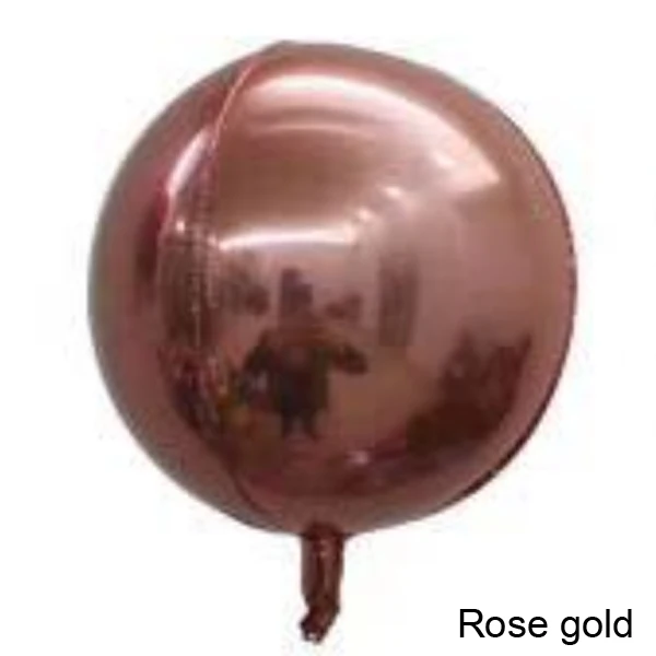 rose gold Гелиевая Поддержка 22 дюймов 4D круглые воздушные шары из фольги настроить фото/изображение печати свадебные украшения на вечеринку дня рождения поставки 10 шт./партия - Цвет: rose gold