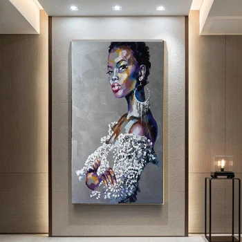 

Black Women Diamond Paintings Distinctive Painting Full Drill Square/Round 5D Diamond Painting Mosaic Needlework Paintings