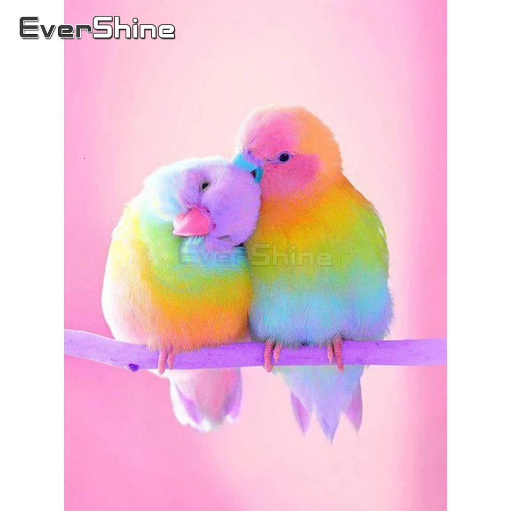 EverShine алмазная вышивка полная выкладка попугай мозаика животное картины