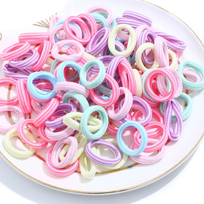 wedding hair clips 50/100pcs Baby Girls Colorful Small Elastic Hair Bands Children Ponytail Holder Kids Headband Rubber Band Mini Hair Accessories Hairclip