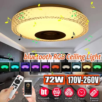 

Modern Led Ceiling Lights 72W RGB light Dimmable led lamp Crystal bluetooth music bulb Remote&APP control decoration lights