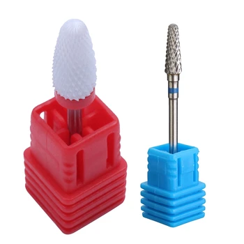 

Electric Carbide Cylinder Cuticle File Drill Bit L0413P & Ceramic Nail Drill Bit Shank Pedicure Rotary File Tool,BT001-F