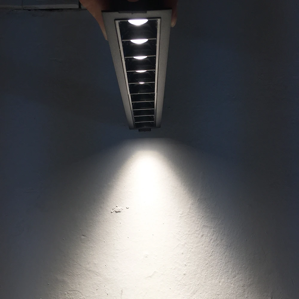 Черная отделка супер плавники радиатор DALI Triac 0 10V Dimmable Светодиодный линейный