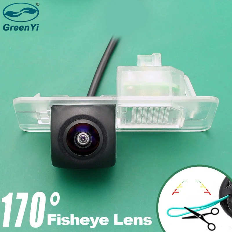 GreenYi 720P 170 градусов Рыбий глаз объектив заднего вида Автомобильная камера
