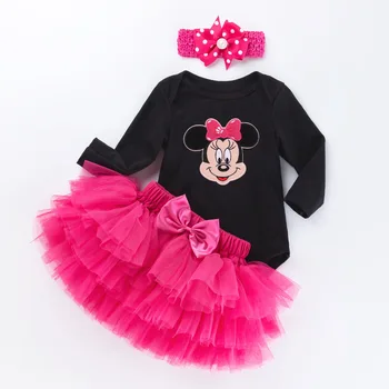 

Baby Girls Clothes Summer Kids Baby Long Sleeve T-shirt Tops Polka Dot Tutu Skirt Clothes 3PCS Outfits Baby Sports Suits