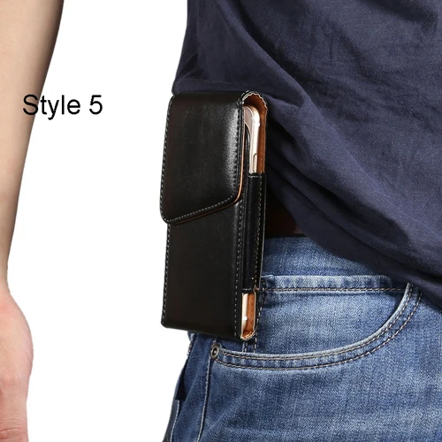 Style 5 7 видов стилей чехол с зажимом для ремня для iphone X, XR, XS, Max, 8, 7, чехол из искусственной кожи для samsung S10/S10E/S9/S8/S7/S6, сумка на пояс для мобильного телефона - Цвет: Style 5