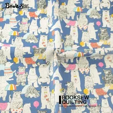 Booksew Telas De Algodon Para Лоскутная хлопковая саржевая ткань Милые мишки Дизайн Шитье одеяло ремесла лоскутное платье материал