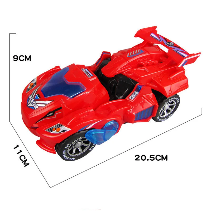 Glow RC Cars Transforming Dinosaur LED Car Remote Control Toy With Light Sound Kids Electric Xmas Gift Boys Dropshipping