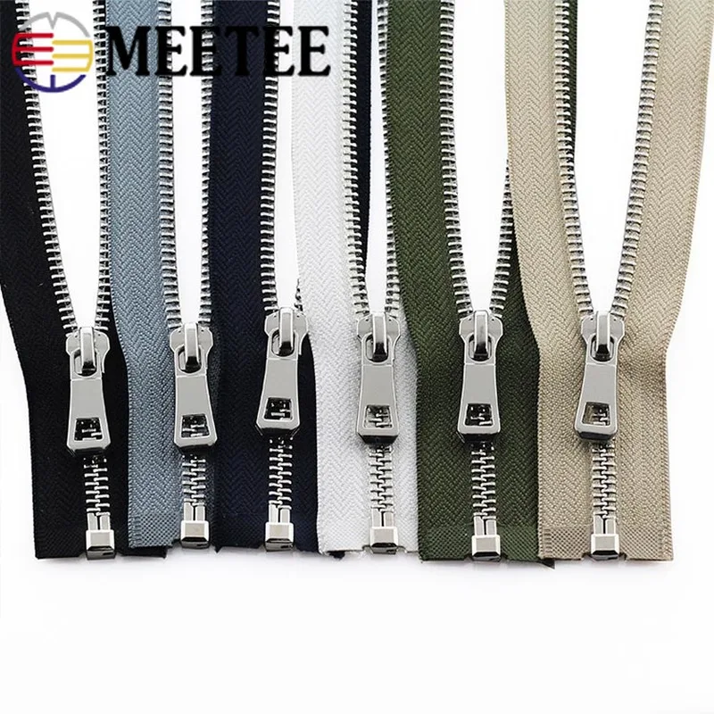 2 шт. Meetee 5# металлическая молния 35-75 см Open-end застежка на молнии для шитья кошелька пуховая куртка пальто кошелек карман DIY аксессуары для одежды