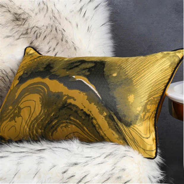 Арт жаккардовая Подушка Наволочка зеленая рябь Cojines Decorativos Para диванные декоративные подушки Housse De Coussin подушки - Цвет: Style 10