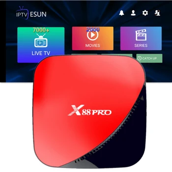 

X88 PRO TV BOX Android 9.0 4GB 64GB French IPTV Belgium SUNATV Arabic Dutch Support Android m3u enigma2 Albania Italy Germany
