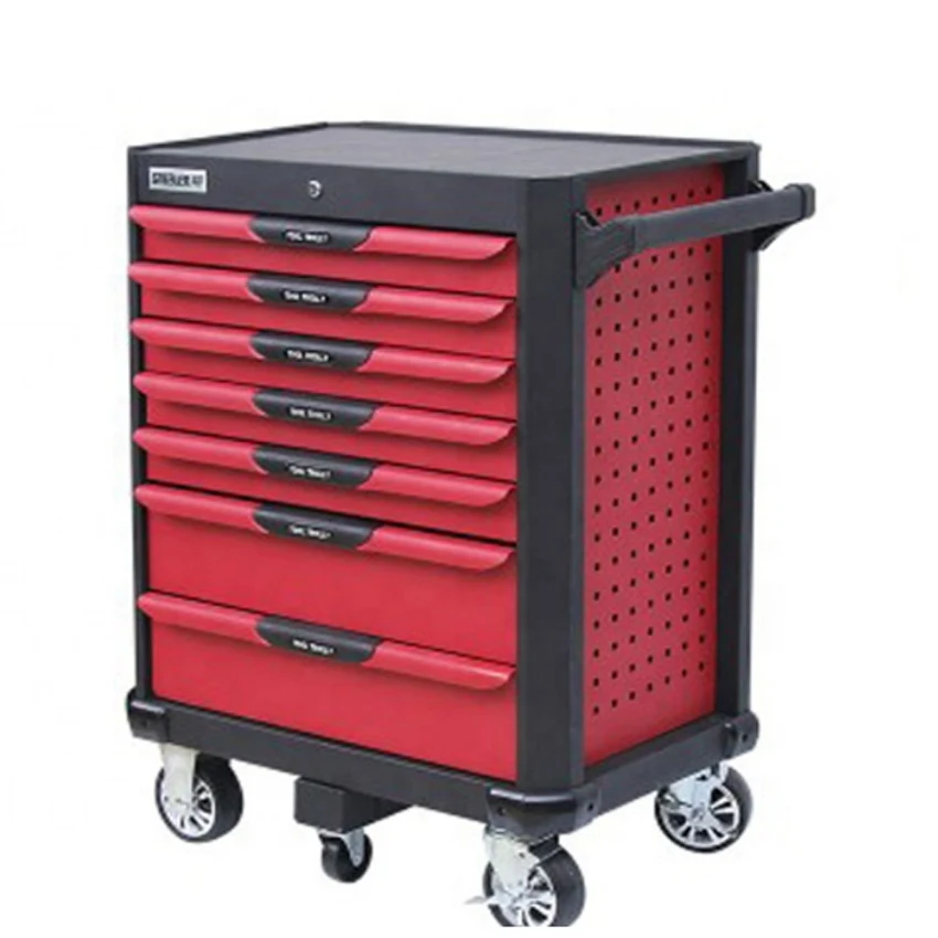 

multifunction Industrial heavy duty hand trolley rolling storage tool cart service plastic utility cart