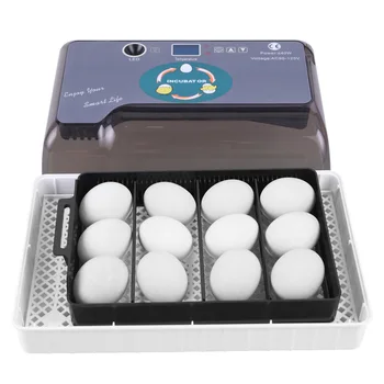 

12 Eggs Farm Hatchery Incubator Brooder Machine Hatchers Chicken Automatic Eggs Incubator Bird Quail Brooder Breeding Equipment