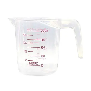 

Food grade plastic measuring instruments with scale durable portable plastic measuring cup tool cups