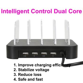 

4 USB Smart Fast Charge Multi-port Smart Reminder 2.4A Fast Charger 4 USB Ports Quick Charging Station
