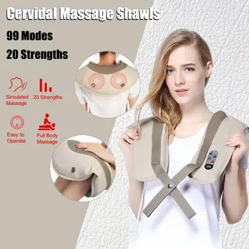 

U Shape Neck Massager Pain Neck and Shoulder Multi-function Tapping Massager Portable Electric Knocks Cervical Massage Shawls