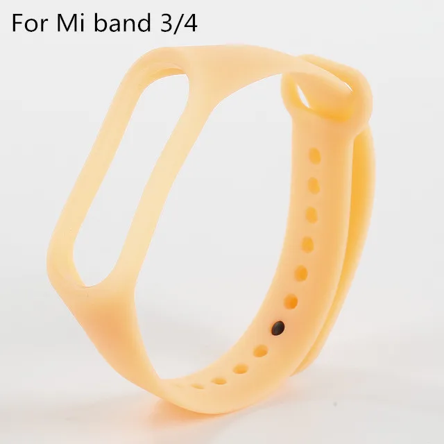Orange Lu mi nous силиконовый ремешок на запястье для Xiaomi mi Band 4 3, ремешок на запястье, сменный ремешок для Xio mi band 4 3 mi Band 3 band 4 - Цвет: Orange