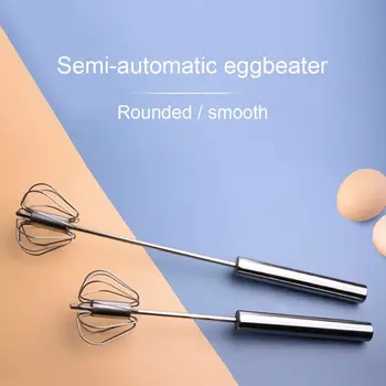 

Stainless Steel Semi-automatic Manual Egg Beater To Send Cream Eggs Small Stirring Rod Home Kitchen Baking Tools