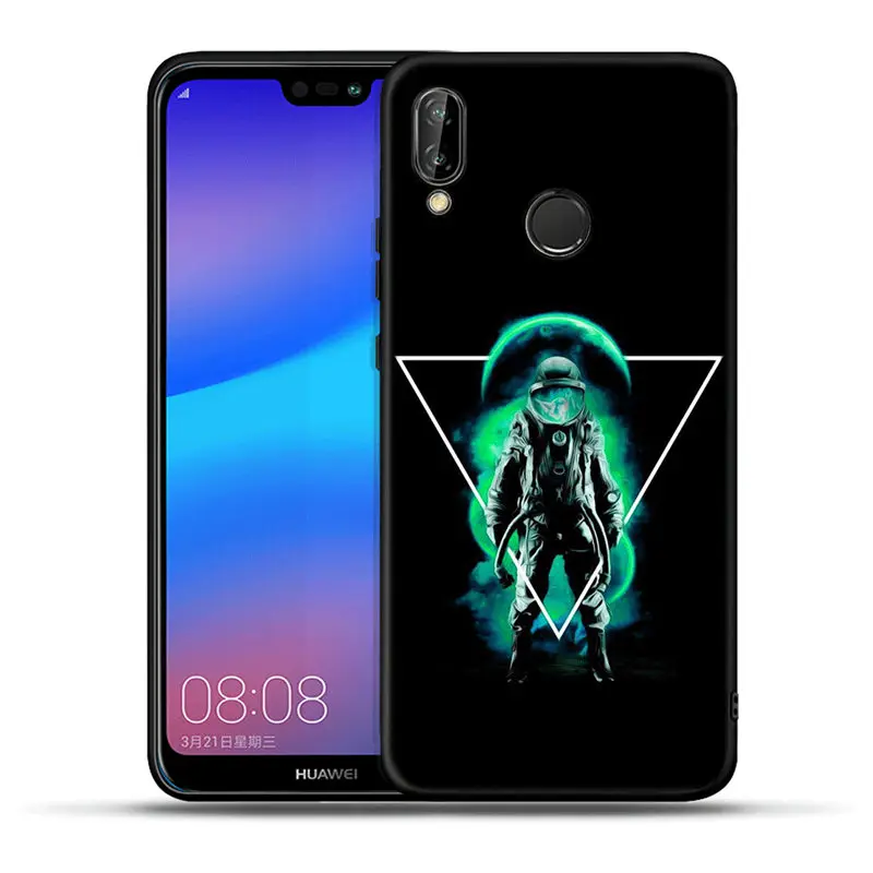 Роскошный чехол с космическим Луном астронавт для Huawei Mate 10 20 P8 P9 P10 P20 P30 Lite Plus Pro Силиконовые чехлы Fundas