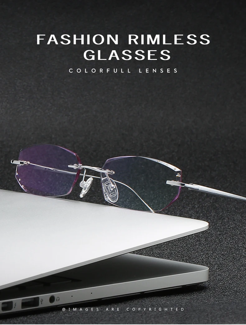 Zirosat 9037 Unisex Eyeglasses Pure Titanium Rimless