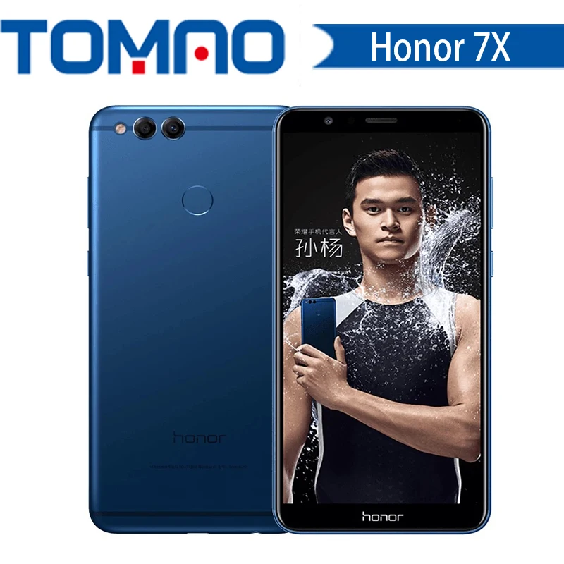 Глобальная прошивка Honor 7X4 Гб оперативной памяти, 32 GB/64 GB OTA Update 5,93 дюйма, разрешение Full Экран мобильный телефон Octa Core Dual тыловая Камера 3340 мАч 2160*1080P