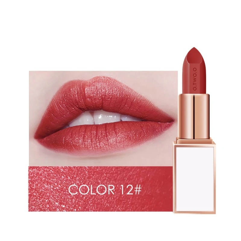 12 20 Colors Semi-Matte Lipstick Lip Makeup Lipstick Long Lasting Matte Beauty Tools labiales batom Lips Tint D1 - Цвет: 12