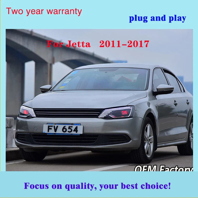 Автомобильный Стайлинг головной светильник для VW JETTA MK6 2011 2012- светодиодные фары головного света Audi Стиль Bi-Xenon объектив HID автомобильный