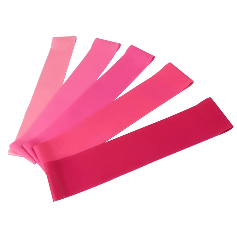 5PCS Sports latex Sports Exercise Resistance Loop Bands Set Elastic Booty Band Set for Yoga Home Gym Training