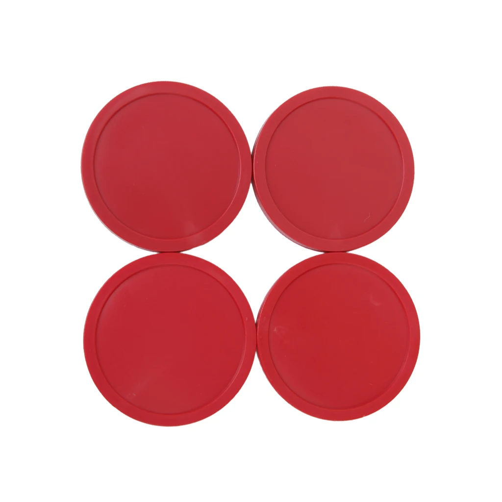 4 Pieces Air Hockey Table Arcade Game Pucks 82mm Red Dia. 82mm/3.22inch