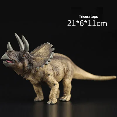 Оригинальные Динозавры юрского периода Indominus rex Spinosaurus raptor модель трицератопса коллекционные вещи Детские обучающие игрушки для детей подарок - Цвет: Triceratops