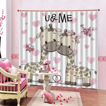 

Cartoon curtains Photo 3D Curtains for Living Room Window kids curtains