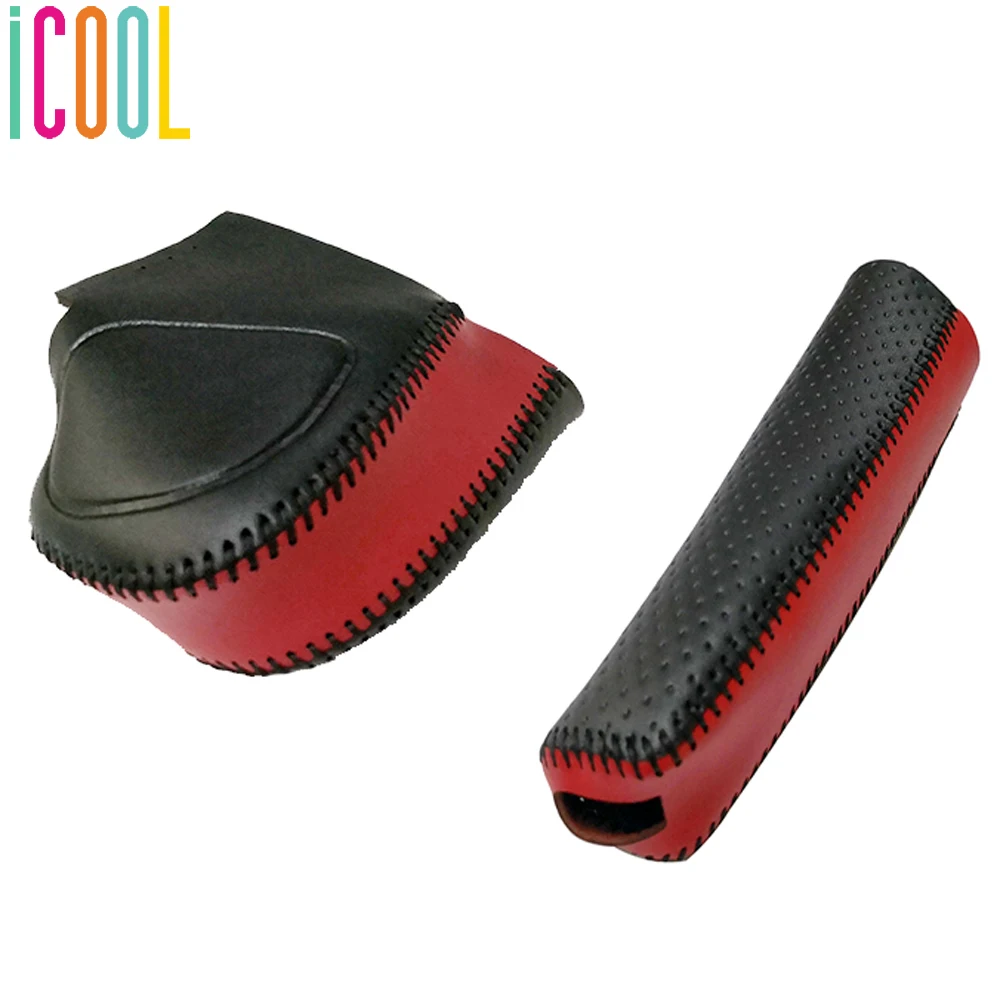 

Multi Color Leather Handbrake Grips Hand-stitched DIY Gear Shift Knob Collars For VW Beetle 2013 - 2020 Styling Accessories