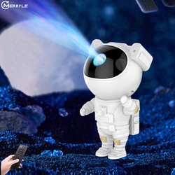 Lámpara de mesa decorativa para dormitorio y oficina, proyector de cielo estrellado, astronauta, galaxia, luz nocturna para bebé, regalo de cumpleaños y navidad