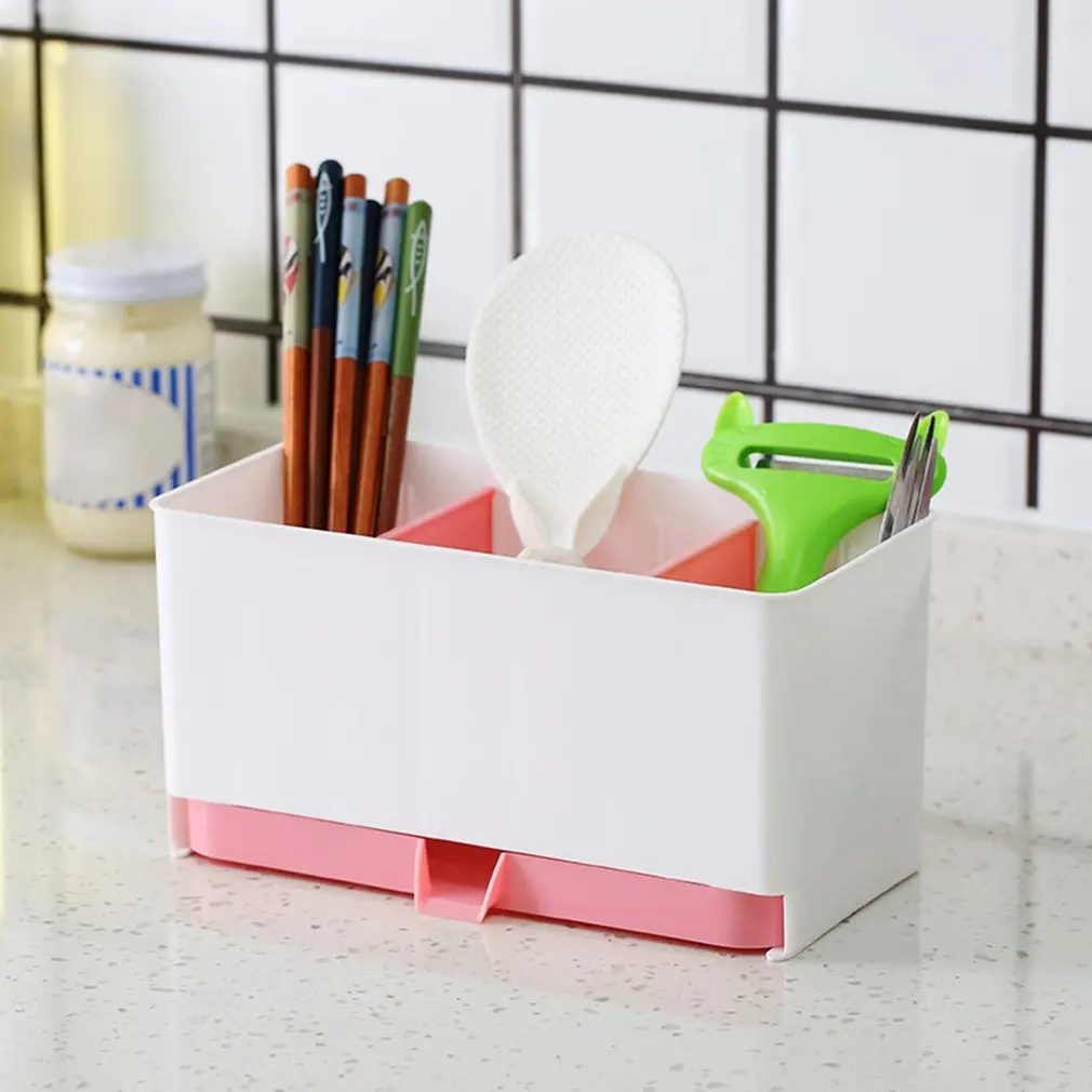 Multifunctional Double Division Plate Kitchen Draining Storage Home Rack Chopsticks Spoon Dry Basket Tableware Holder Organizer | Дом и сад