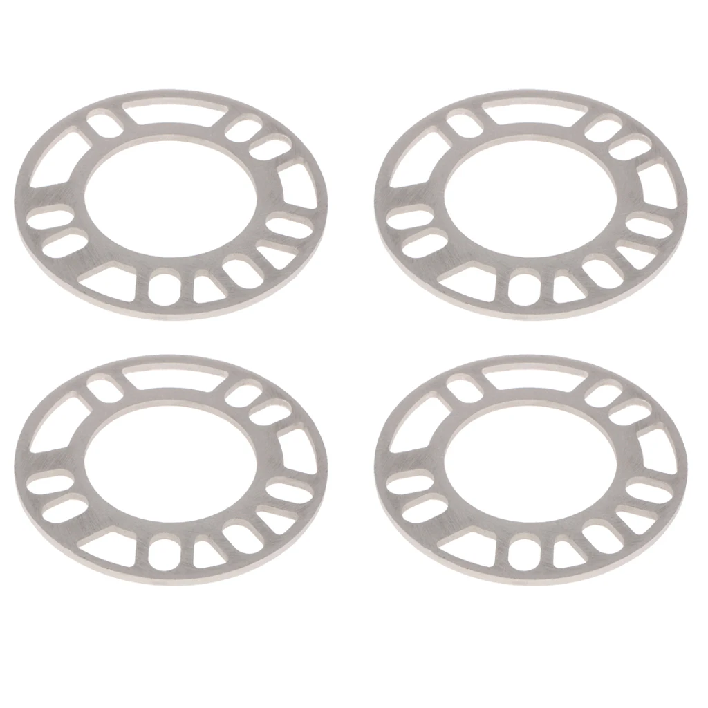 4x Universal Aluminum Wheel Spacers Kit 5mm Thick 75mm ID 135mm OD