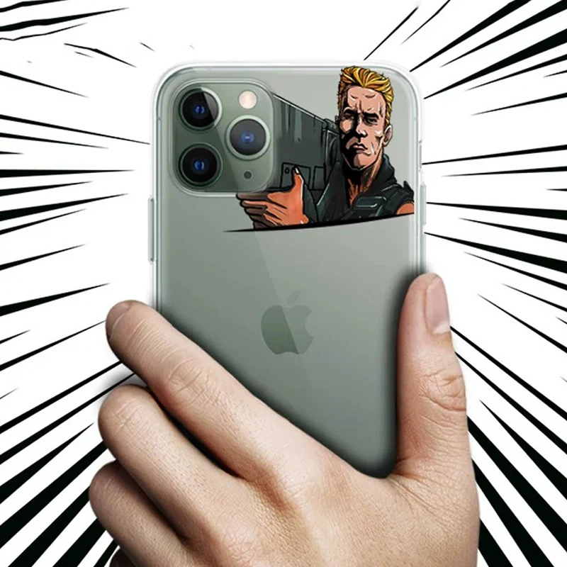 

Soft Clear Phone Case for iPhone 11 Pro Max Cute Arnold Mortar Silicone Case for iPhone 11 Pro 11pro Funda Shell Etui