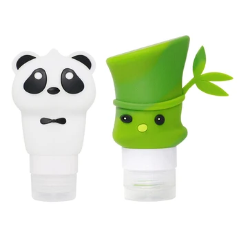 

2pcs Empty Shower Gel Bottles Containers Toiletry Bottles Refillable Shampoo Container Liquid Bottle for Travel (90ml + 60ml )