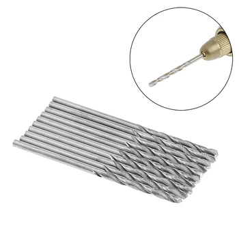 

Multifunction 10 Pcs Tiny Micro HSS 2.2mm Straight Shank Twist Drilling Bit 40JE