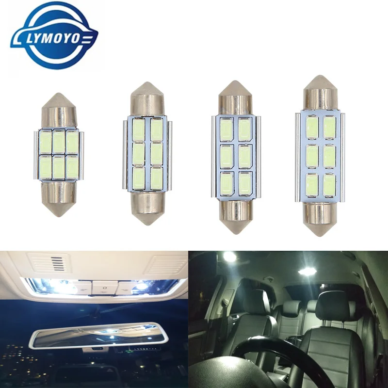 1 шт. автомобильный Festoon CANBUS 31 мм 36 39 41 светодиодный C5W без ошибок 5630 6 smd светильник
