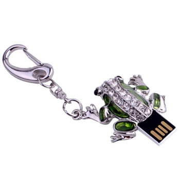 

Metal Frog Crystal Usb Flash Drive Pendrive Memory Stick U Disk USB 2.0
