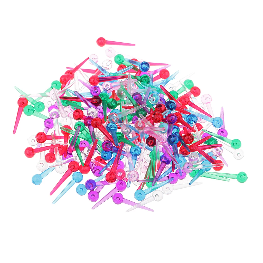

200x Assorted Color Plastic Sequin Pins For DIY Christmas Party Ornaments