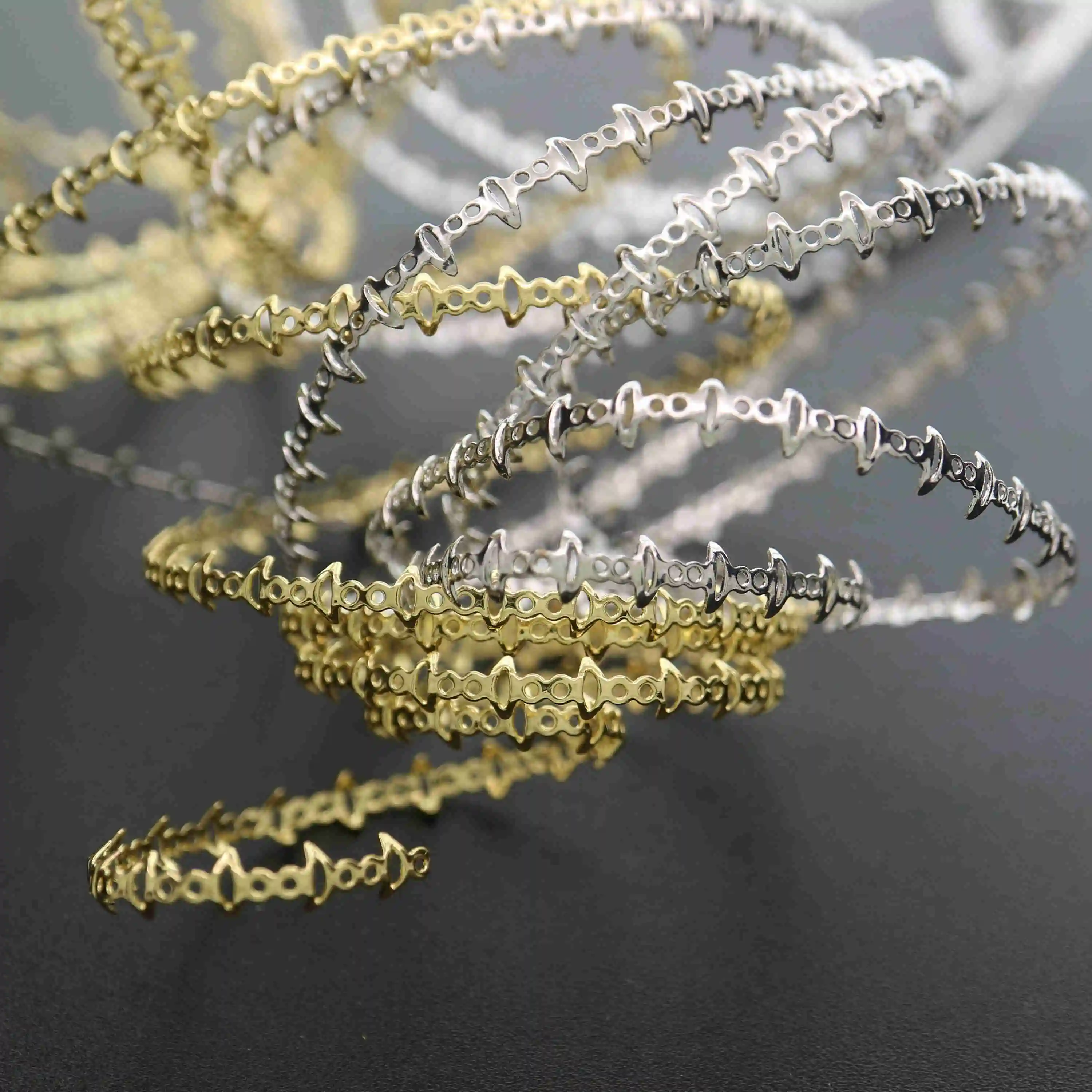 Винтажный стиль необработанный латунный серебристый золотой тон корона Камень