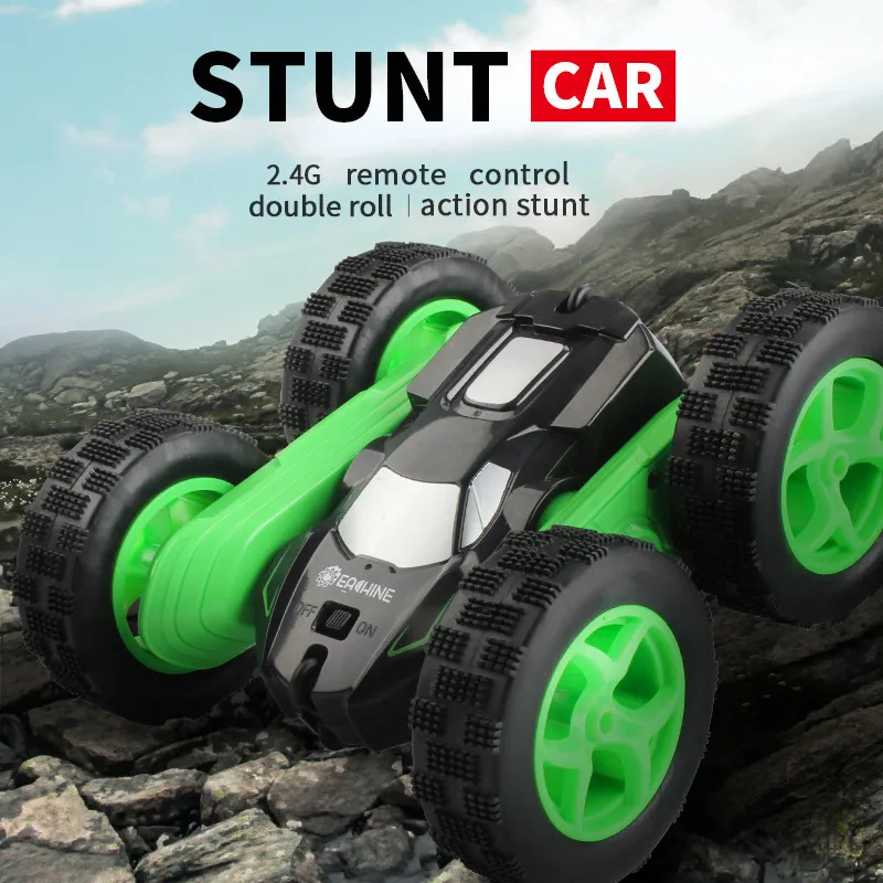Eachine EC02 1:24 RC Car 2.4G 4CH Stunt Drift Deformation Roll Car 360 Degree Flip Robot Vehicle Models Remote Control Kid Toys