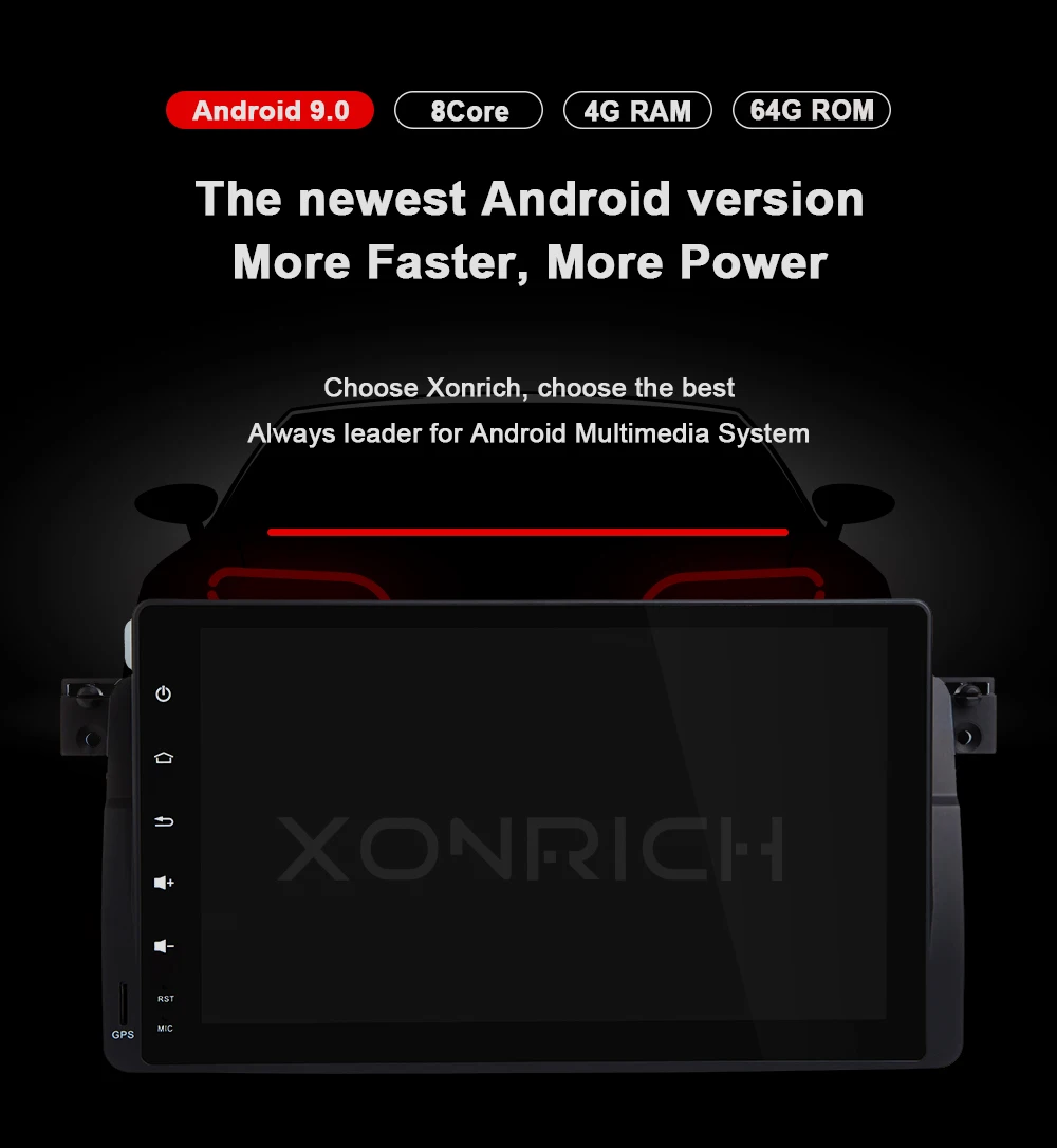 Excellent IPS DSP 8 Core 4+64GB 1 Din Android 9 Car Radio Multimedia For BMW E46 M3 318/320/325/330/335 Rover 75Coupe NavigationGPS Stereo 4