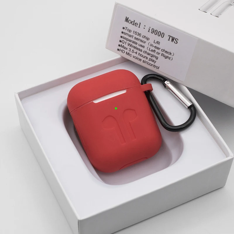 i9000 TWS Bluetooth Earphone In-ear Detection Pop up 1:1 Size Wireless Headphones Single Use Bass Headset PK i200 i500 TWS - Цвет: i9000-Red