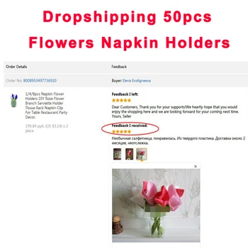 

48pcs Flowers Napkin Holders DIY Rose Flower Branch Serviette Holder Tissue Rack Napkin Clip For Table Restaurant Party Decor