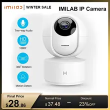 Version mondiale IMILAB caméra IP Vision nocturne Smart MiHome App 360 degrés WiFi caméra de sécurité à domicile 1080P moniteur bébé