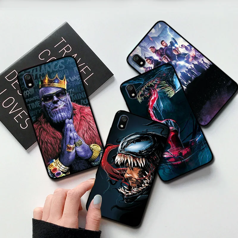 Силиконовый чехол для Xiaomi Redmi 7A 5 .. 45 ''с человеком-пауком черный из ТПУ 6 6A 7 8 8A