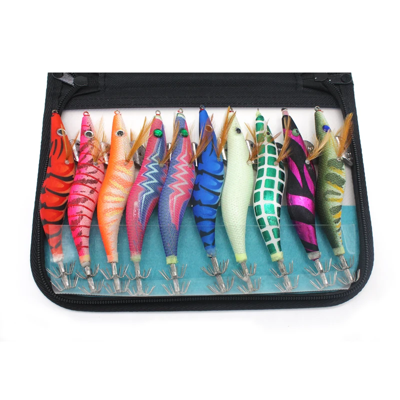

2020 Fishing Tackle 10pcs/bag Artificial Shrimp Lure Jigging Squid Hook Octopus Bait Squid jigs